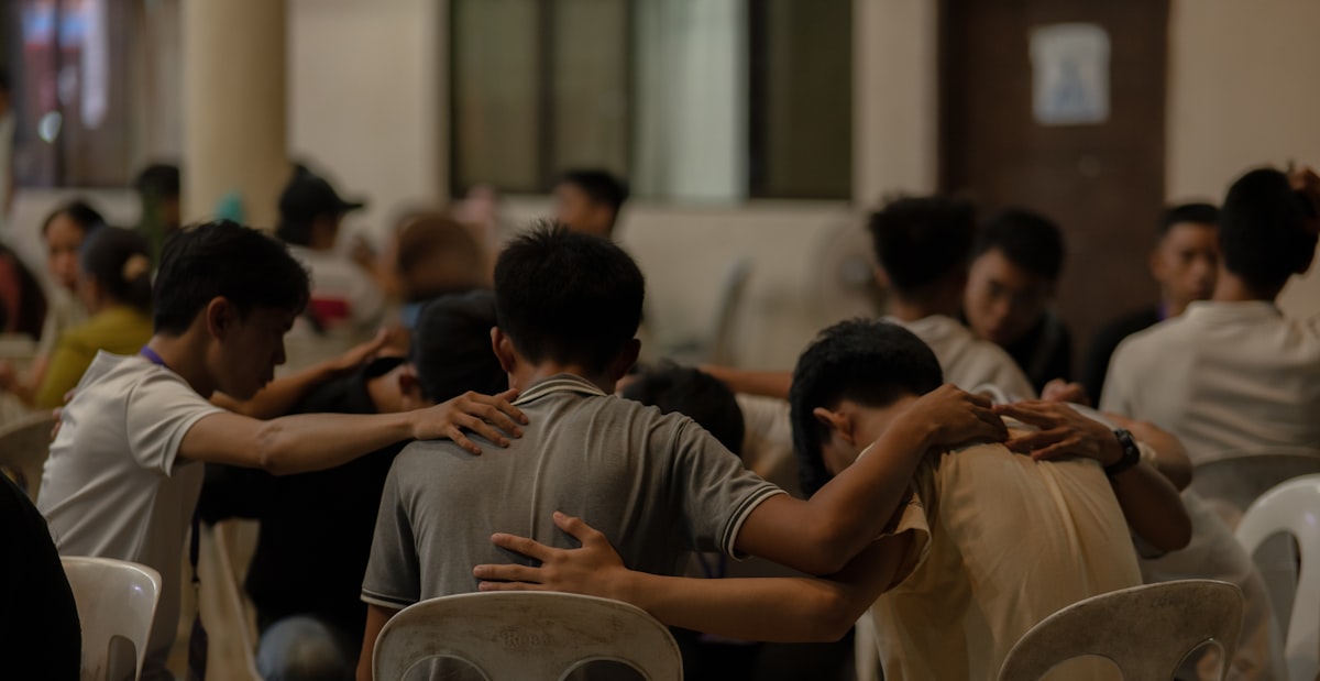 Members of a parish community gathered together